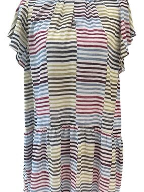 NWT LOFT stripe shift dress Sz small